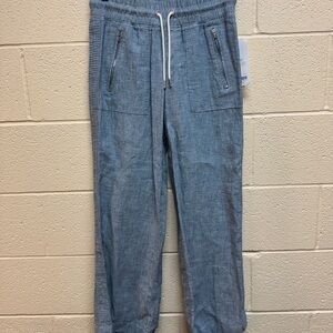 Athleta Chambray Wide Leg Pants with Drawstring